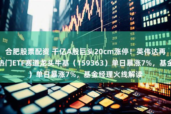合肥股票配资 千亿A股巨头20cm涨停！英伟达再创历史新高！热门ETF赛道龙头牛基（159363）单日暴涨7%，基金经理火线解读